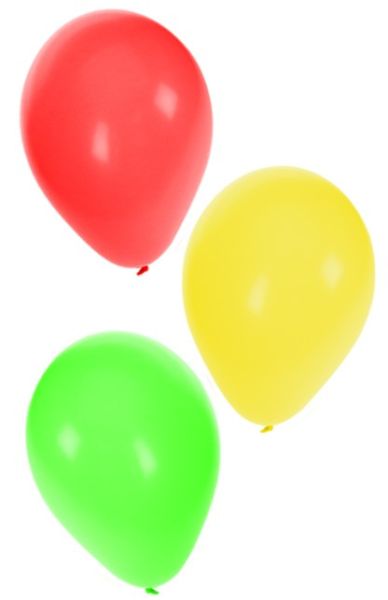 Helium Luftballons rot gelb grün 25 cm