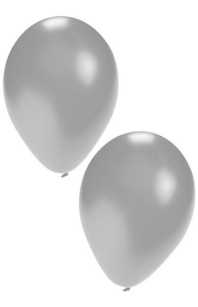 Silberne Heliumballons