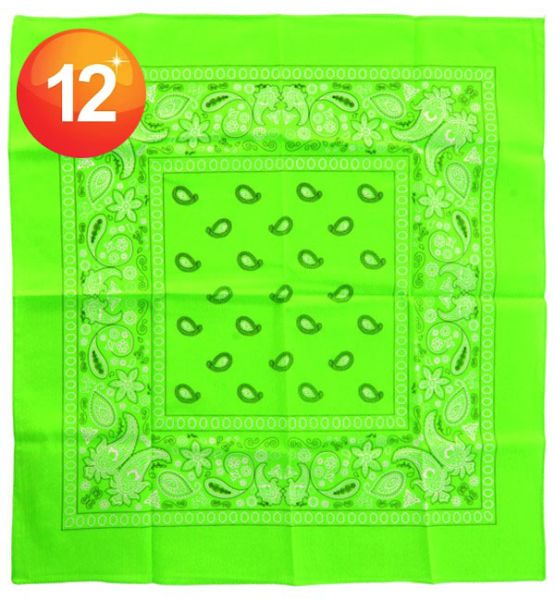 Fluor grüne Taschentücher Bandana mit Muster