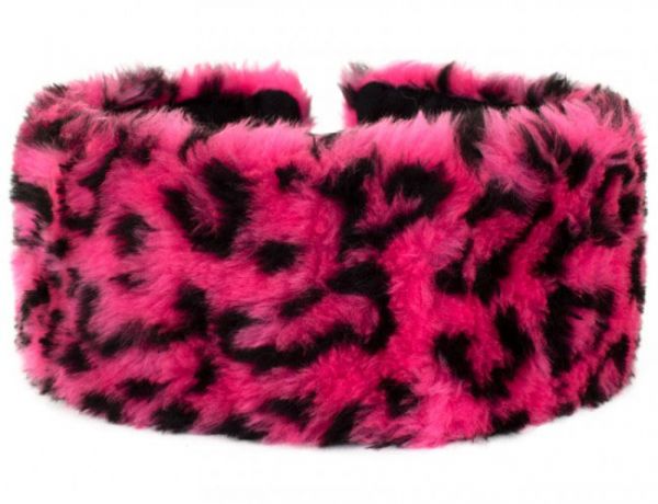 Stirnband Leopard muster pink