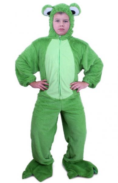 Plüsch-grüner Frosch-Kostüm Kind