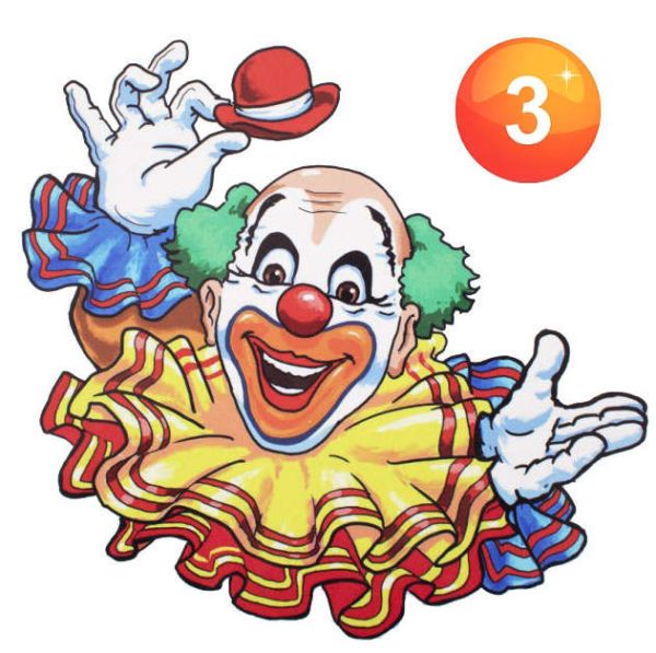 Fensteraufkleber fröhlicher Clown