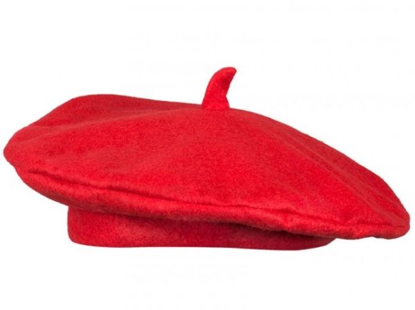Rote Französische Baskenmütze