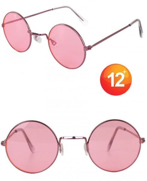 Retro Hippie Brille rosa