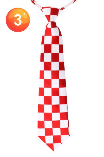 Kölner Krawatte rot und weiß kariert