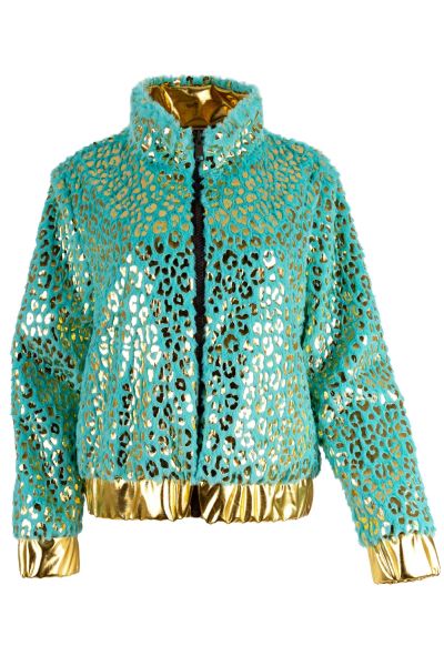 Festival Glamour Jacke Panther blau
