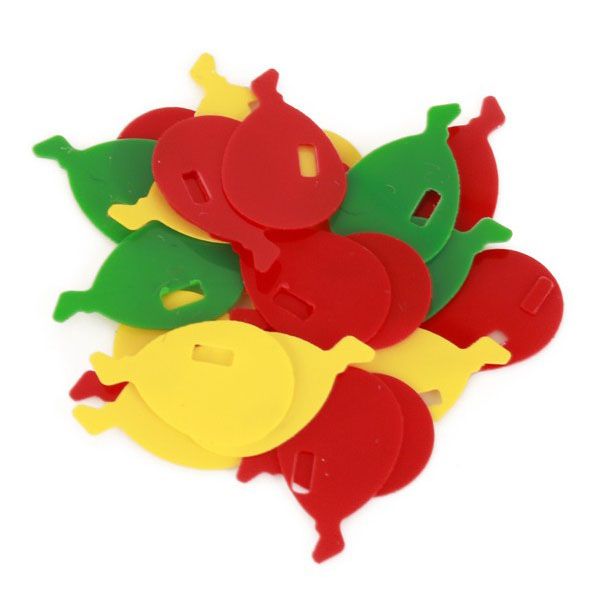 Fasching Konfetti Luftballons 6 mm rot gelb grün
