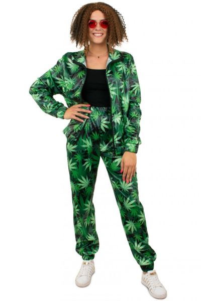Trainingsanzug Cannabis Leaf Print Damen