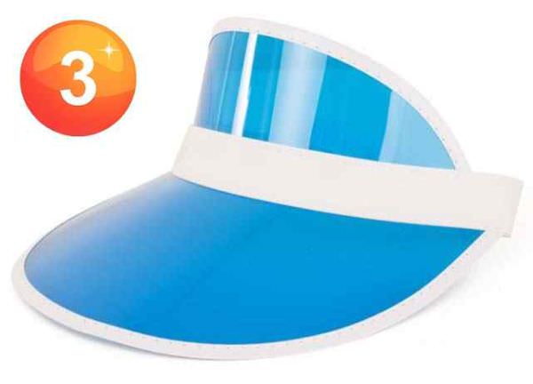 Blaue Sonnenblende transparent