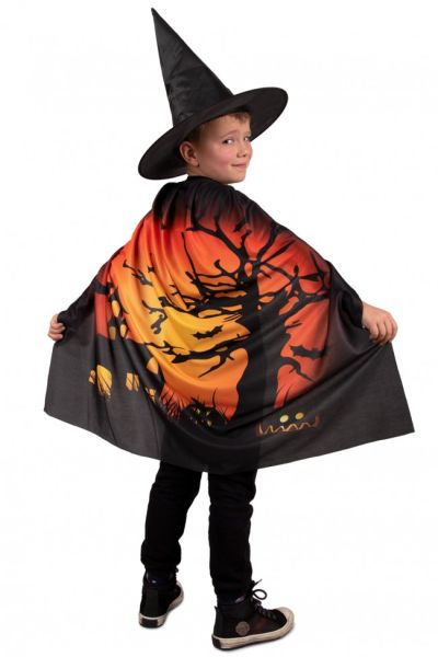 Halloween Umhang spooky für Kinder