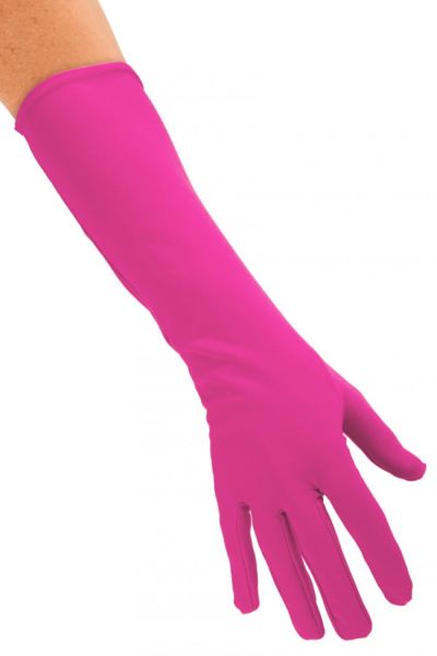 Handschuhe Nylon lang Pink