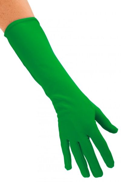 Handschuhe Nylon lang Grün