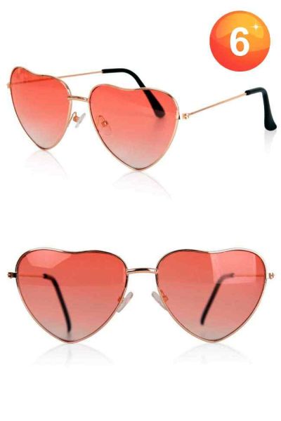 Herzbrille Sonnenbrille Rot