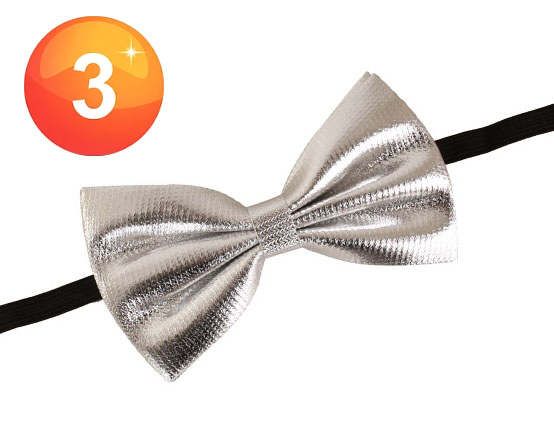 Silver bow tie