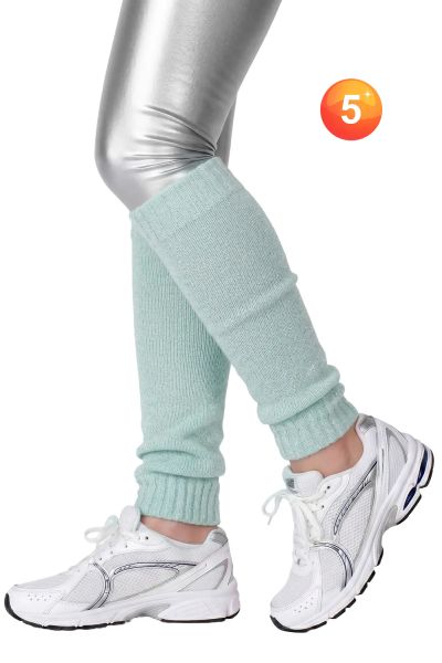 Glitzernde funkelnde Minzblau Lurex-Beinwärmer