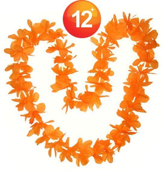 Hawaii Halskette orange Girlanden