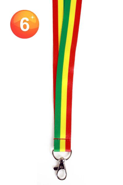 Schlüsselanhänger Fasching rot gelb grün