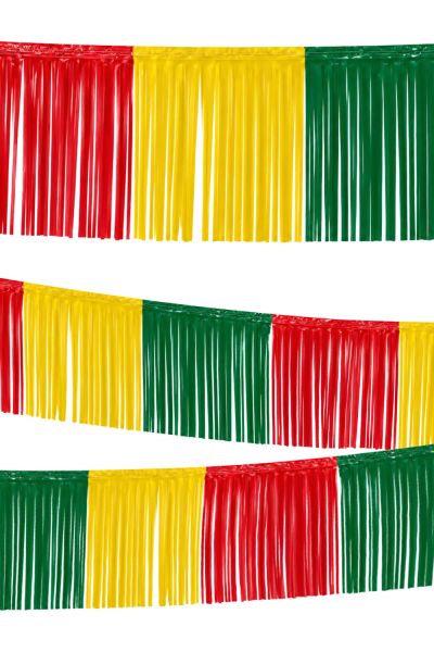 Fasching Schnüre Foliengirlande rot gelb grün