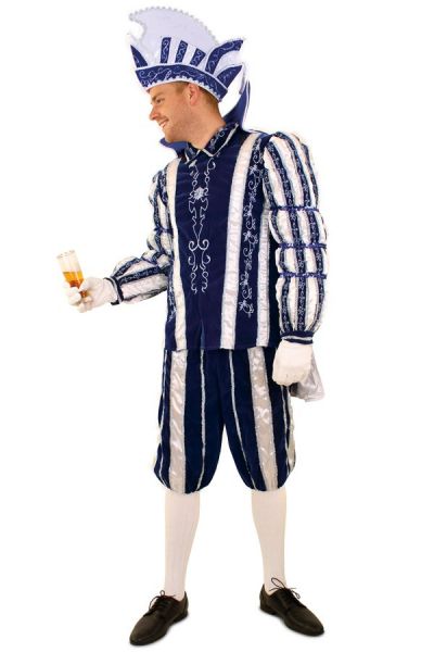 Prinz Karneval Kostüm Anzug blau