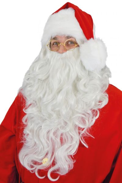 Weihnachtsmann Perücke mit langem Bart