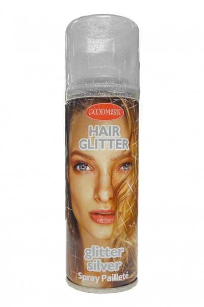 Haarspray Glitzer silber