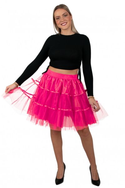50er Jahre High School Petticoat Neon rosa