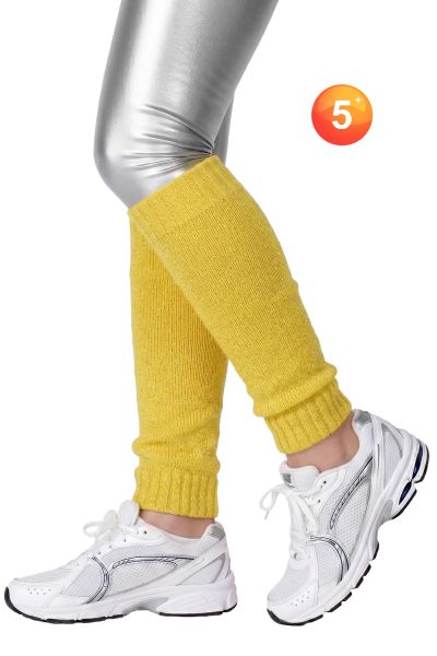 Glitzernde funkelnde gelb Lurex-Beinwärmer