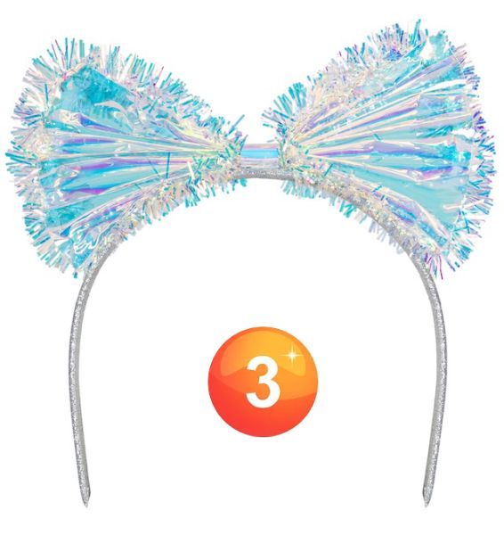 Diademschleife in Ölglanz mit Kräuseln