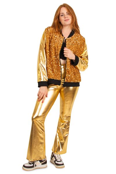 Jacke Pailletten metallisch Gold