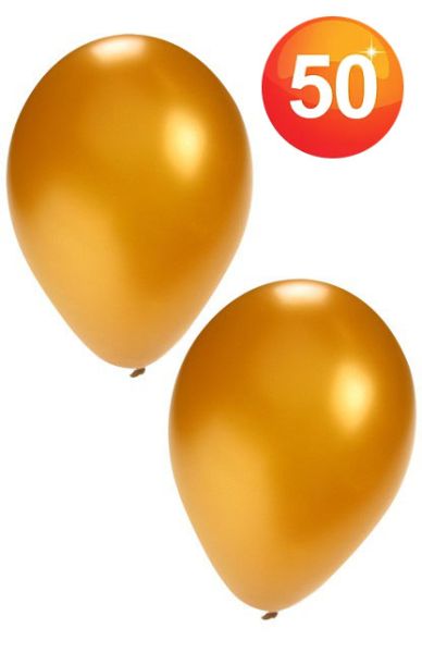 Gold solide Qualität Luftballons 50 Stück