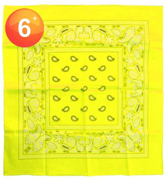 Fluor gelbe Taschentücher Bandana mit Muster