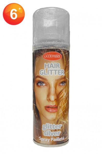 Haarspray Glitzer silber 125 ml