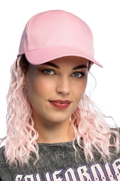 Casey-Kappe mit rosa Perücke