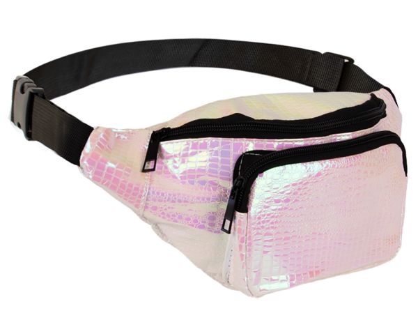 Schlangenlederdruck weiß Umhängetasche