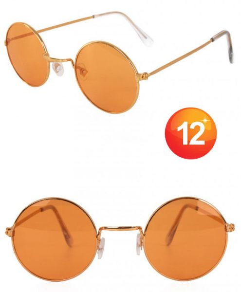 Retro Hippie Brille orange