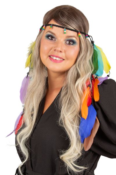 Ibiza Hippie Stirnband Federn Mallorca