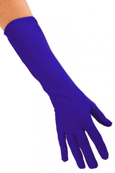 Handschuhe Nylon lang blau