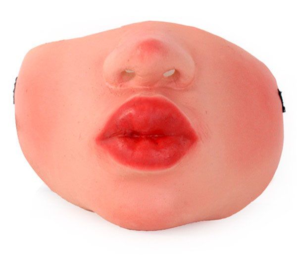 Halbmaske Kuss Mund