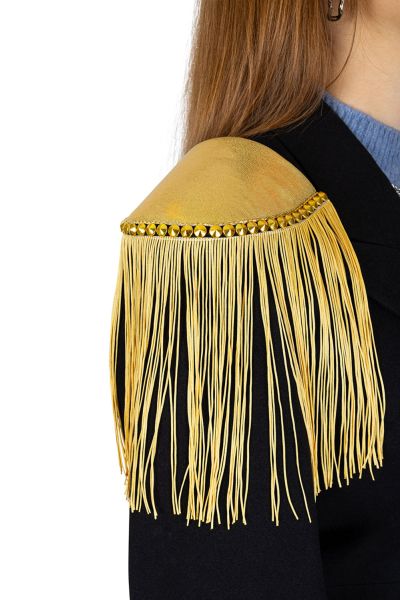 Gold Epaulette shiny fransen