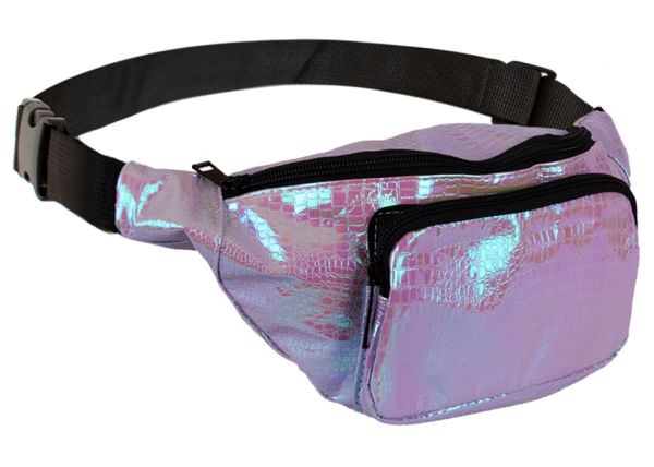 Hüfttasche Schlangenlederdruck purple Umhängetasche