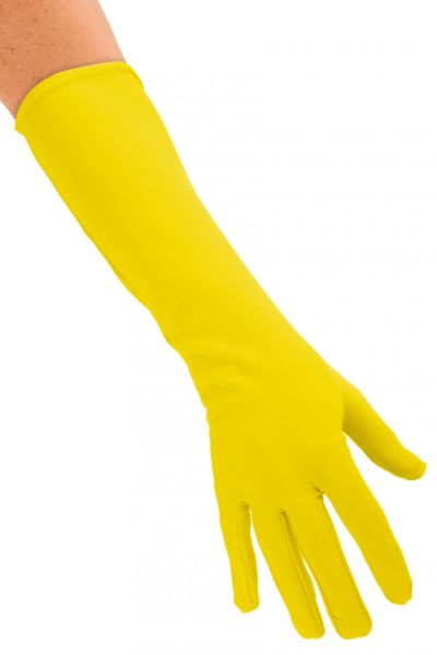 Handschuhe Nylon lang Gelb