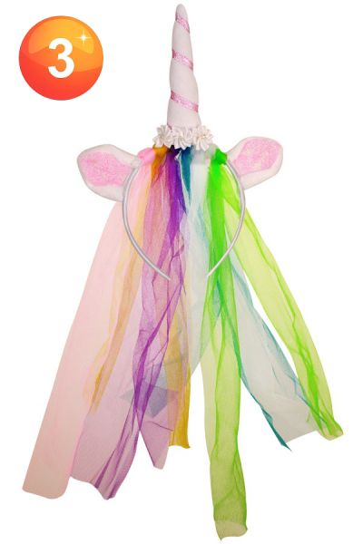 Diadem Einhorn Regenbogenschleier