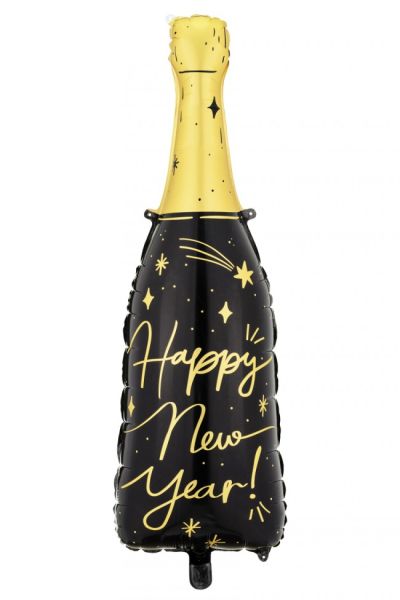 Folienballonflasche Happy New Year
