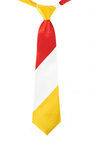 Krawatte rot weiß gelb gestreift