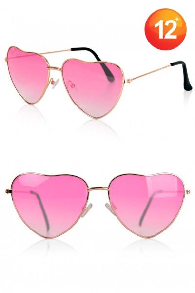 Herzförmige Sonnenbrille Rosa
