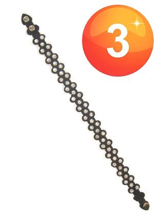 Disco Punk Arm-Halsband mit Steinen