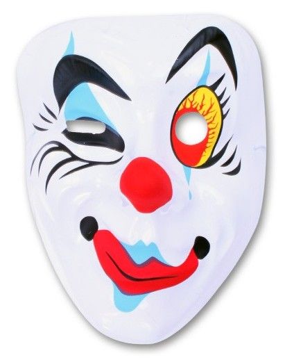 Maske Pierrot zwinker