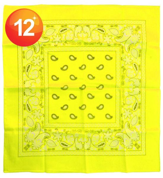 Fluor gelbe Taschentücher Bandana mit Muster