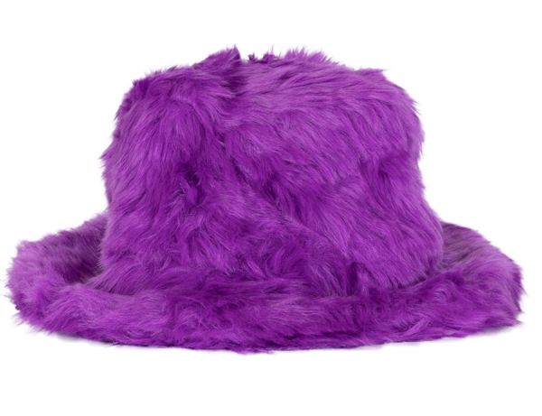 Flauschiger Bucket Hut lila