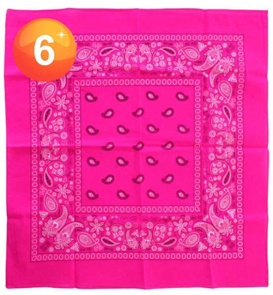 Fluor rosa Taschentücher Bandana mit Muster